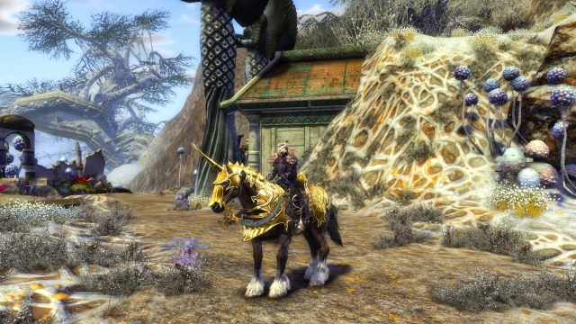 Rift Swift Gold Armored War Horse